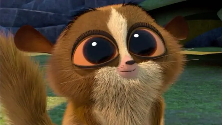 Close up of Mort looking up with big eyes